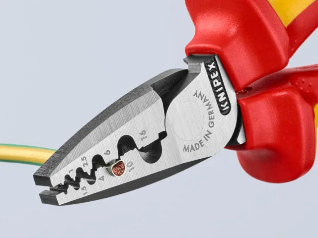 Knipex VDE Crimping Pliers with Tether Point 180mm