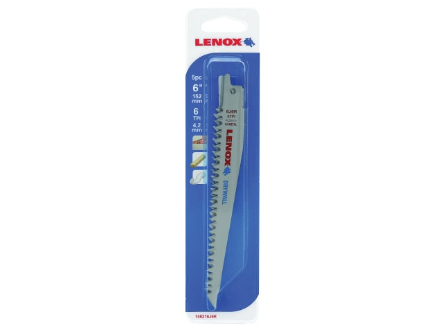 LENOX 14821-6J6R Drywall Reciprocating Saw Blade 150mm 6 TPI