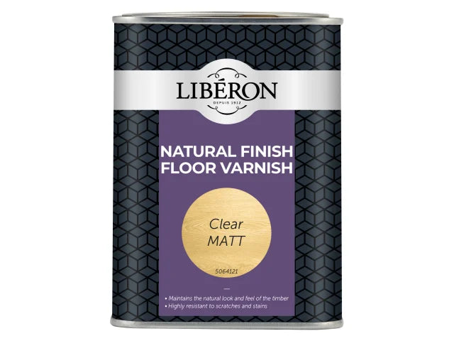 Liberon Natural Finish Floor Varnish Clear Matt 1 litre