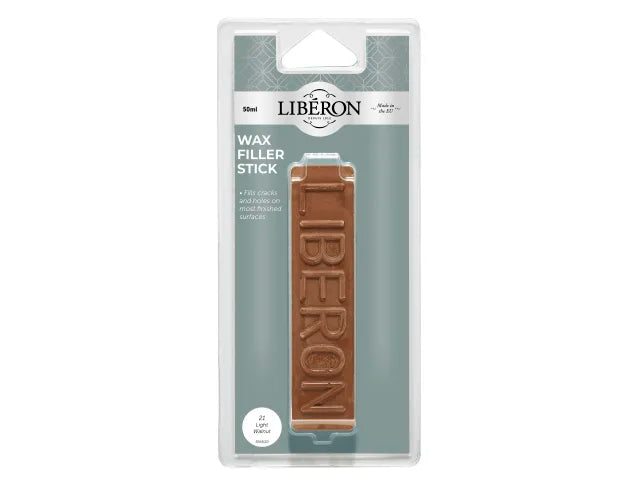 Liberon Wax Filler Stick 21 Light Walnut 50g