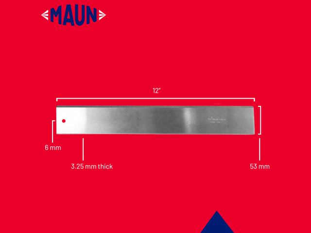 Maun Steel Straight Edge Imperial 12in