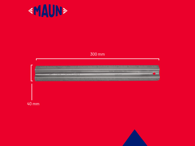 Maun Metal Safety Rule Metric 300mm