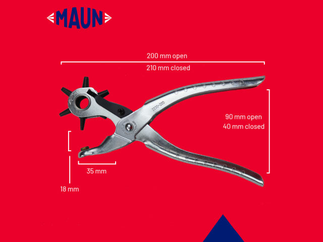 Maun Revolving Leather Hole Punch Pliers