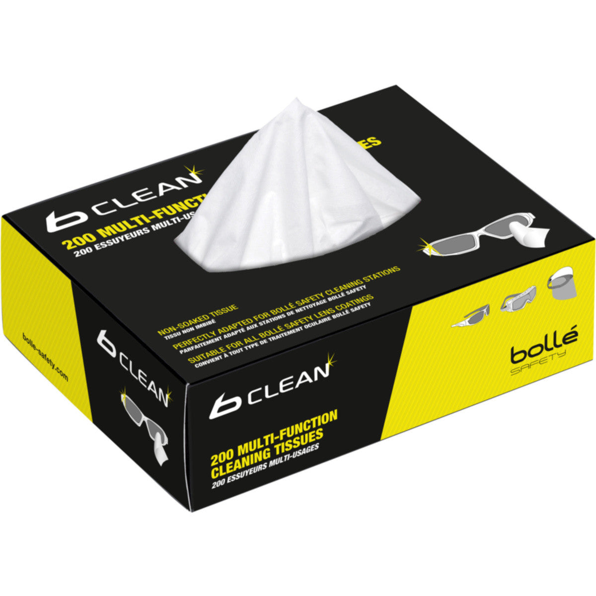 Bollé Safety 200 Multi Function Dry Cleaning Tissues