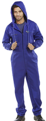 Beeswift Super Click Hooded Boiler Suit Royal Blue