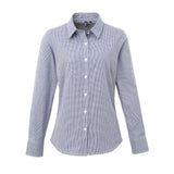 Premier Women's Microcheck (Gingham) Long Sleeve Cotton Shirt