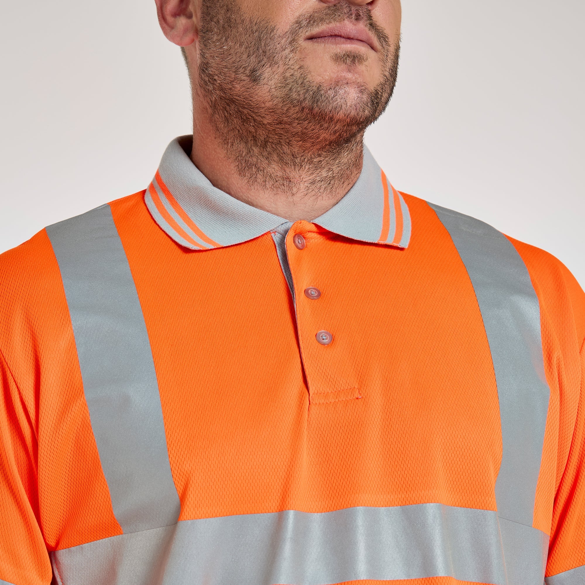 Pulsar Long Sleeve Polo Shirt Orange - Recycled Content
