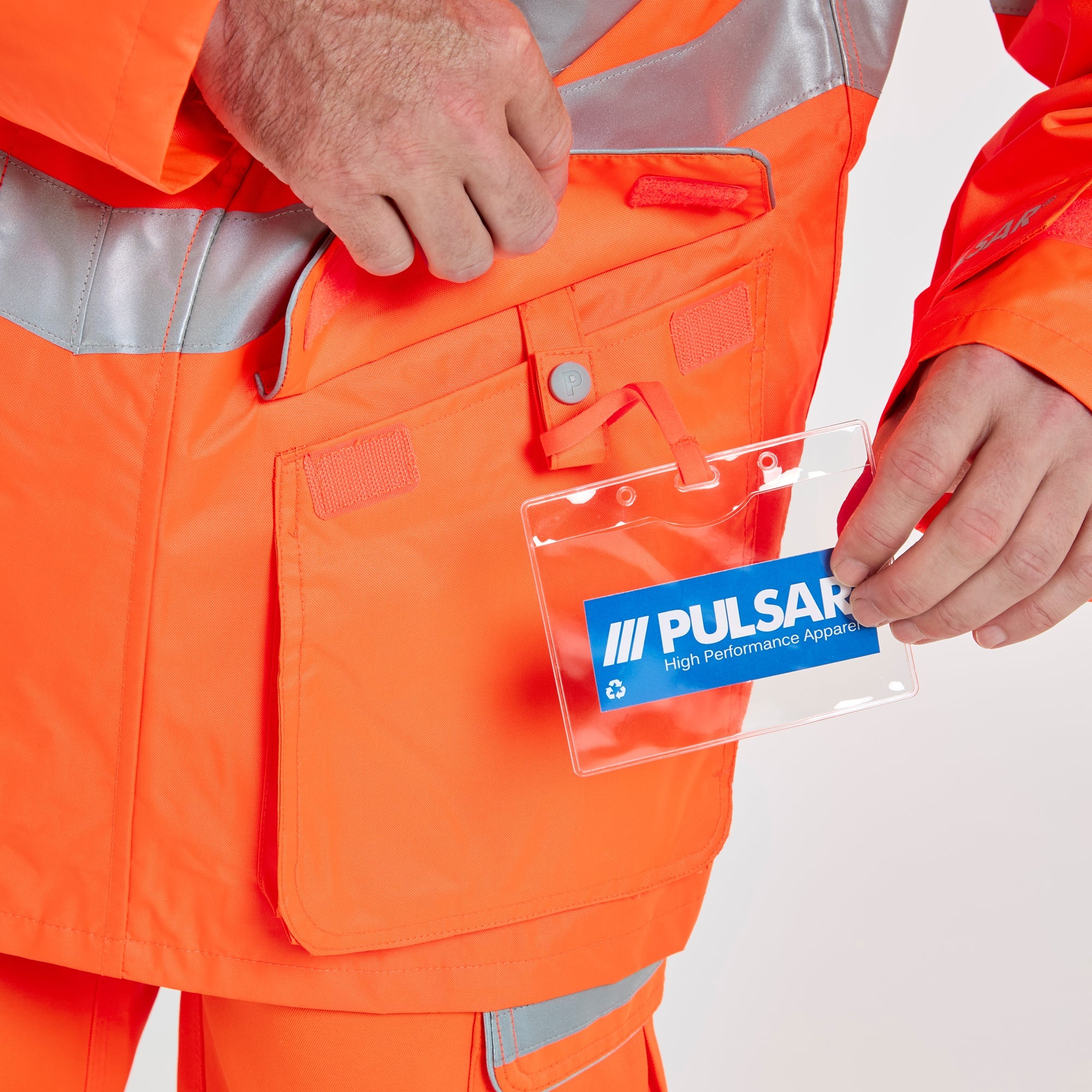 Pulsar Mesh Lined Storm Coat Orange - Recycled Content