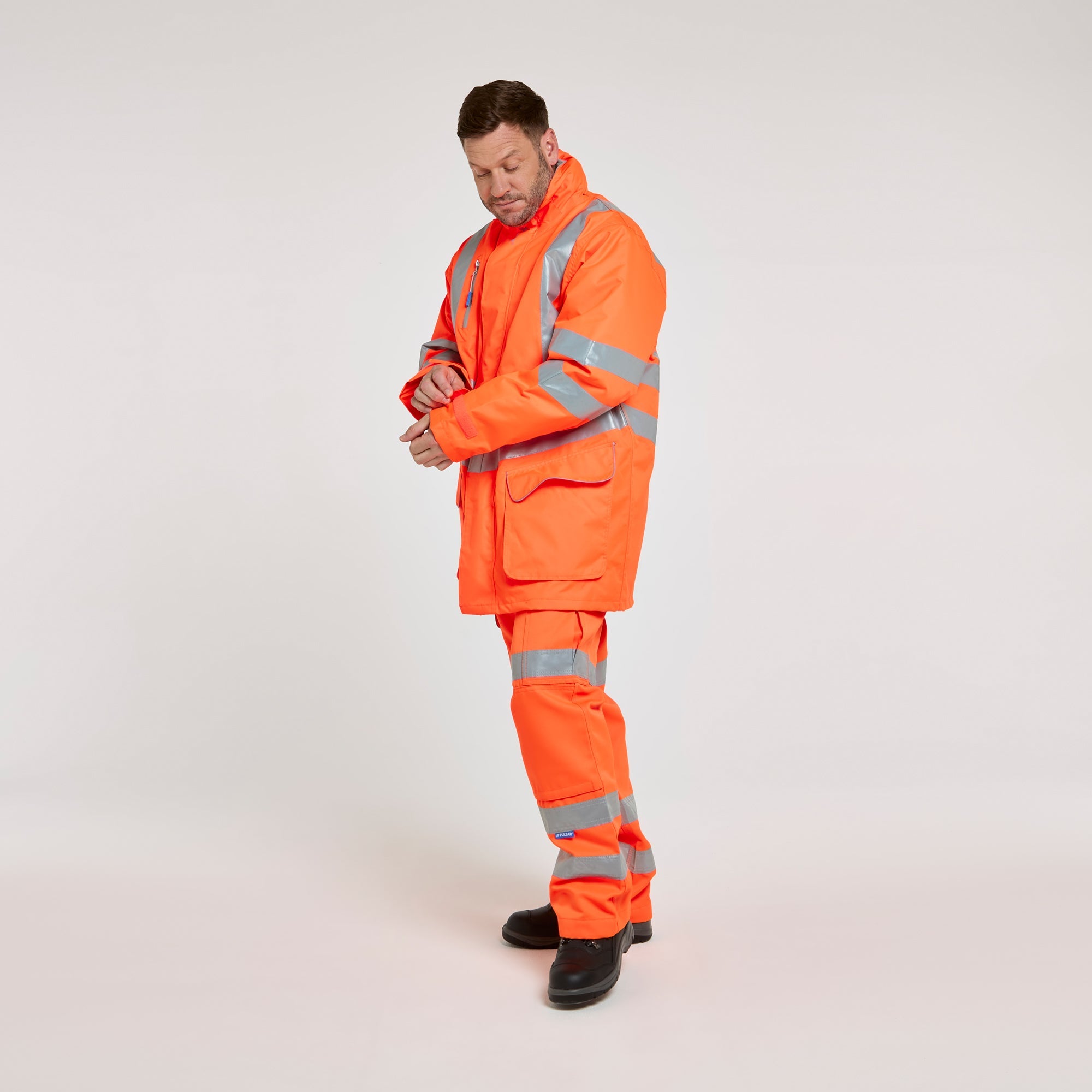 Pulsar Padded Storm Coat Orange - Recycled Content