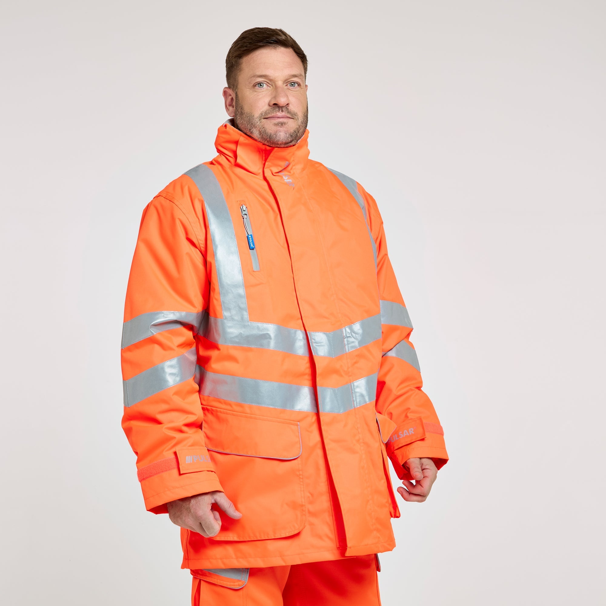 Pulsar Padded Storm Coat Orange - Recycled Content