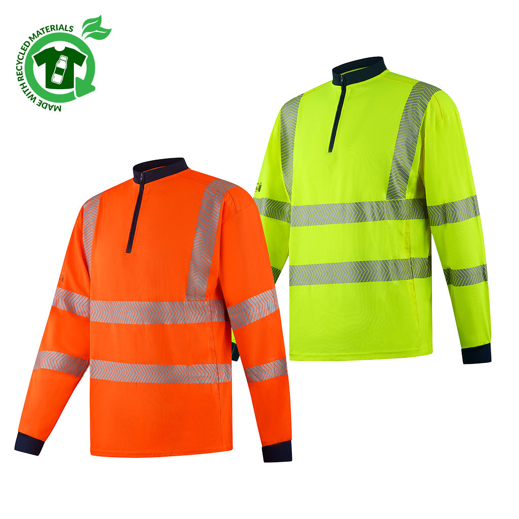 Future Garments Fgxeco L/S Hi-Vis En20471 Recycled Vented Poloshirt