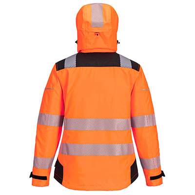 Portwest PW3 Hi-Vis Women's Rain Jacket #colour_orange-black