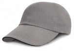 Result Headwear Low-Profile Heavy Brushed Cotton Cap With Sandwich Peak