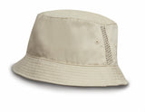 Result Headwear Deluxe Washed Cotton Bucket Hat With Side Mesh Panels