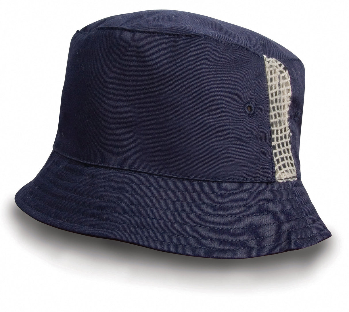 Result Headwear Deluxe Washed Cotton Bucket Hat With Side Mesh Panels