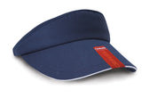 Result Headwear Herringbone Sun Visor With Sandwich Peak