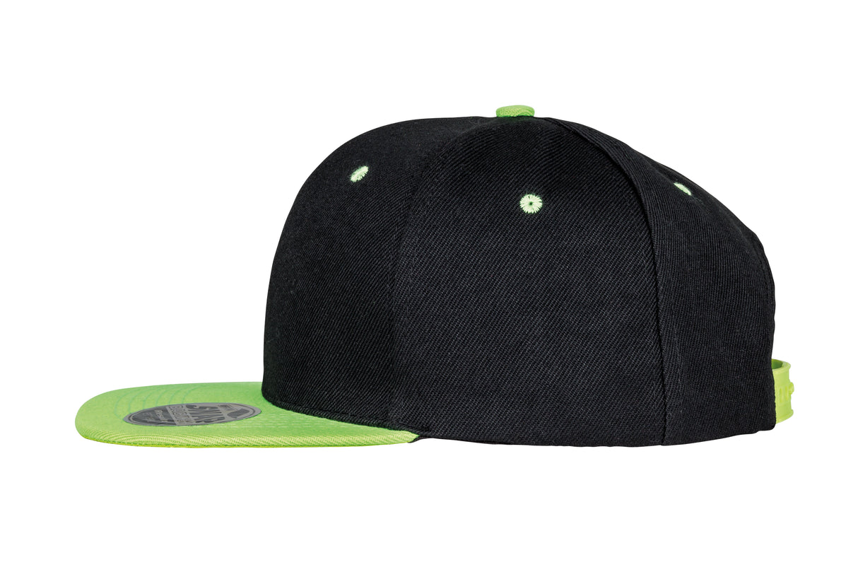 Result Headwear Bronx Original Flat Peak Snapback Dual Colour Cap