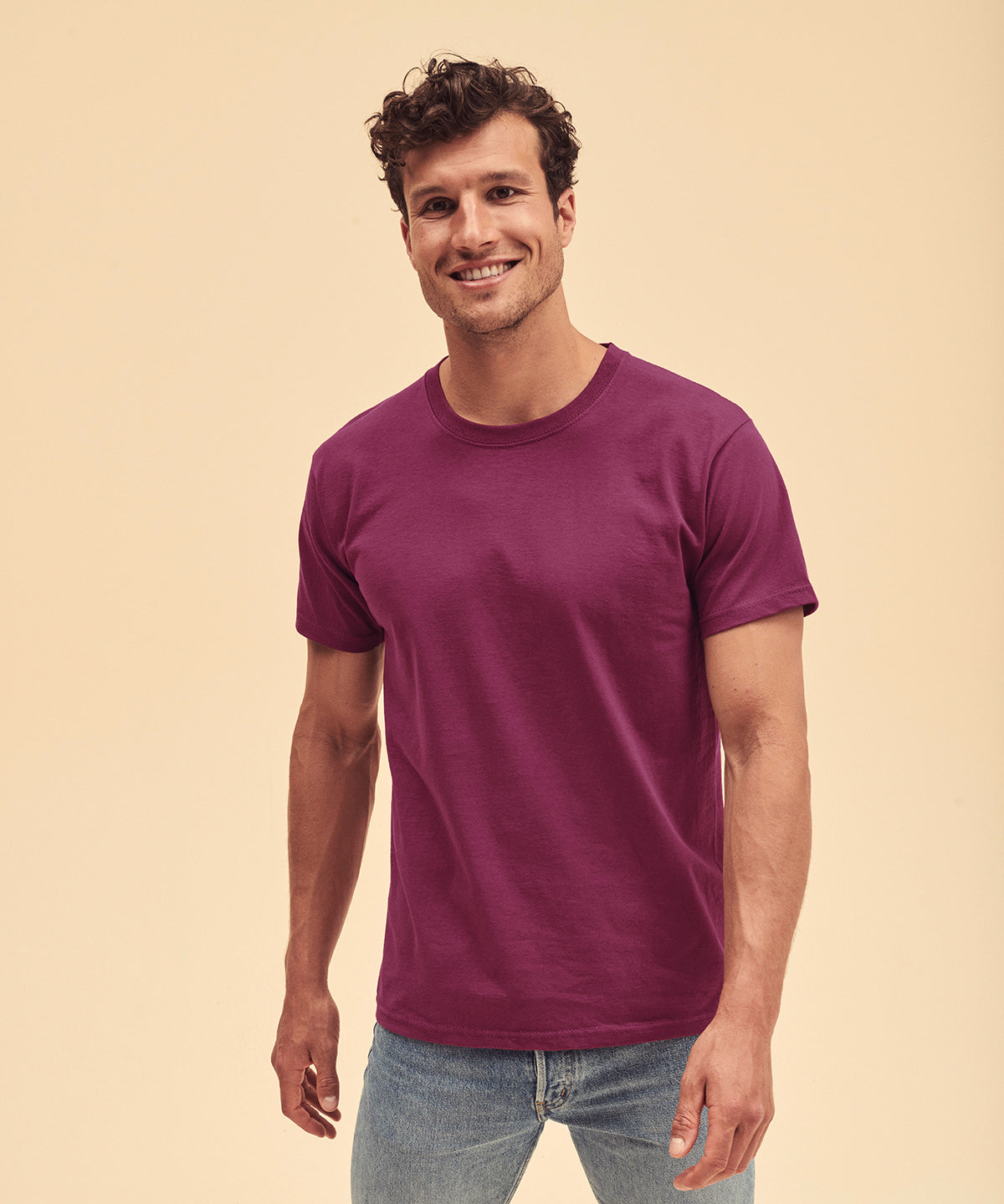 Fruit Of The Loom Valueweight T - Vintage Heather Red