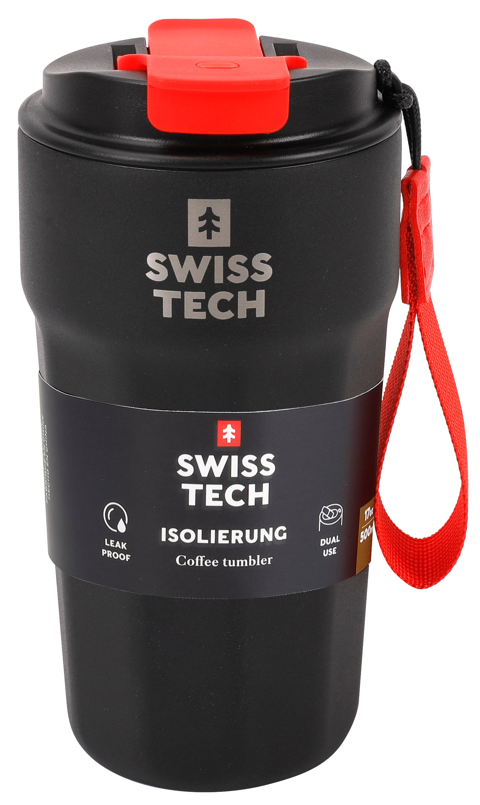 Scruffs Swiss-Tech 500ml Vacuum Insulated Thermal Mug - Stainless Steel Travel Mug