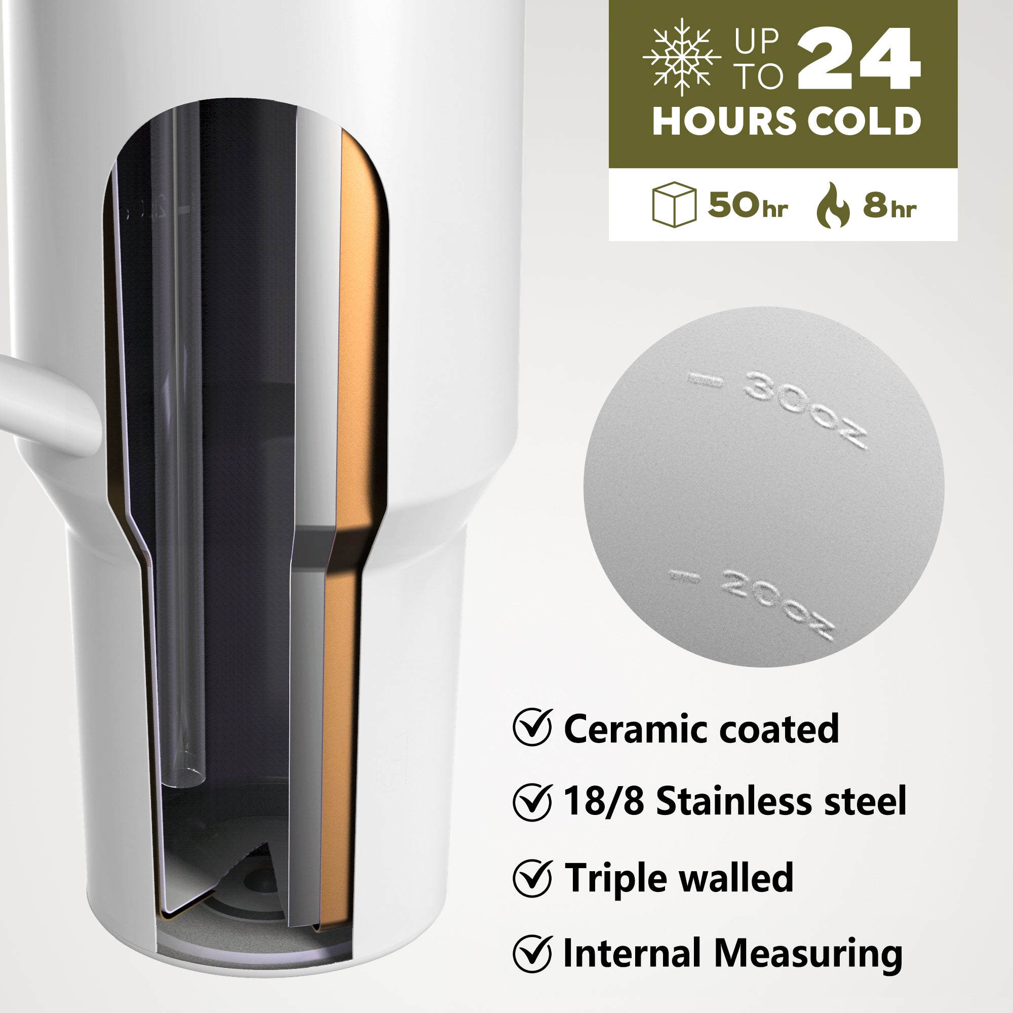 Scruffs Swiss-Tech Zelda 1180ml (40oz) Triple Insulated Stainless Steel Water Bottle with Straw