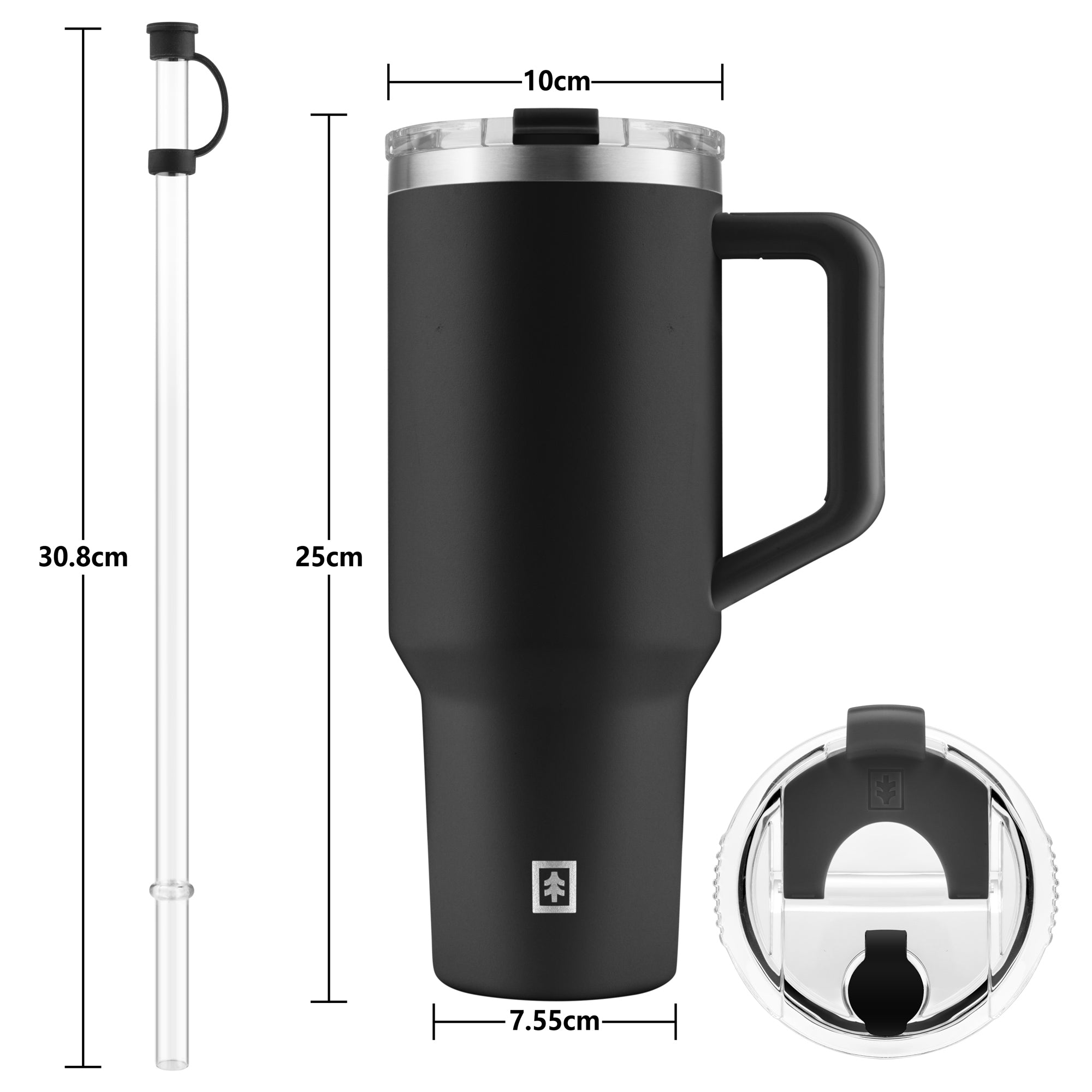 Scruffs Swiss-Tech Zelda 1180ml (40oz) Triple Insulated Stainless Steel Water Bottle with Straw