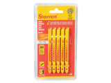 Starrett BU36-5 Wood Cutting Jigsaw Blades Pack of 5
