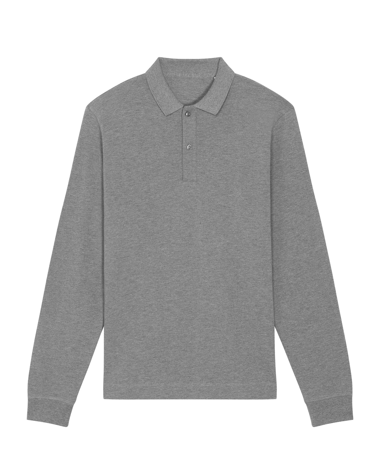 Stanley/Stella Prepster Long Sleeve Unisex Polo (Stpu332) - Mid Heather Grey