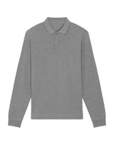 Stanley/Stella Prepster Long Sleeve Unisex Polo (Stpu332) - Mid Heather Grey