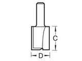 Trend C012A x 1/4 TCT Two Flute Cutter 8.0 x 25.0mm