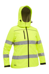 Bisley Womens Taped Hi-Vis Softshell Jacket #colour_yellow