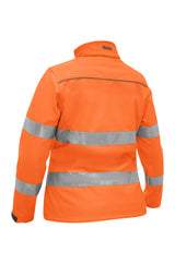 Bisley Womens Taped Hi-Vis Softshell Jacket #colour_orange