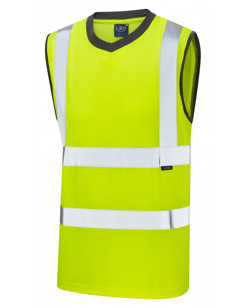 Leo Workwear ASHFORD Leo EcoViz Comfort Sleeveless T-Shirt