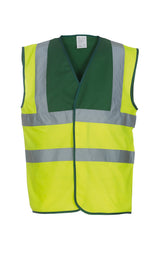 Yoko Hi-Vis 2-Band-And-Braces Waistcoat (Hvw100) - Paramedic Green/Yellow