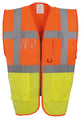 Yoko Multifunctional Executive Hi-Vis Waistcoat - Orange/Yellow