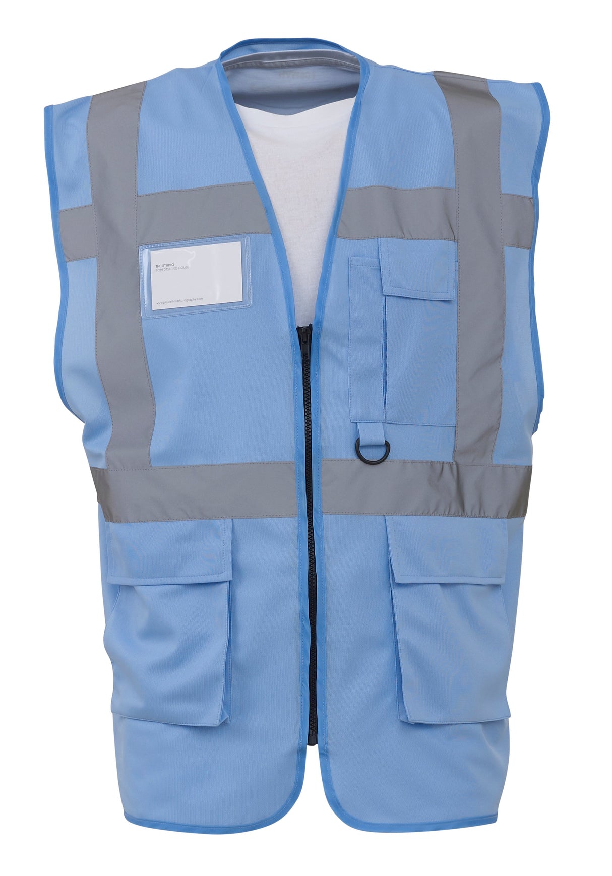 Yoko Multifunctional Executive Hi-Vis Waistcoat - Sky