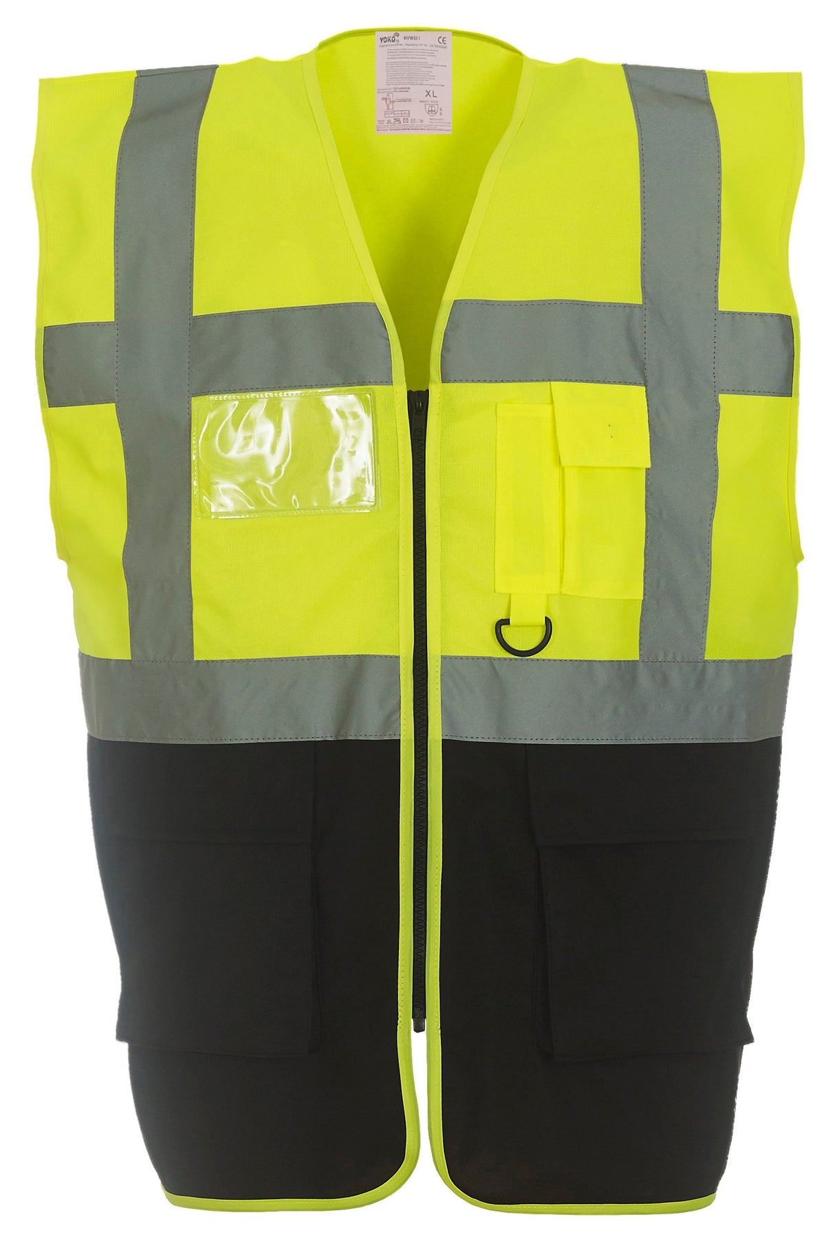 Yoko Multifunctional Executive Hi-Vis Waistcoat - Yellow/Black