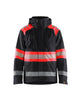 Blaklader Shell Jacket Hi-Vis 4420 #colour_black-red-hi-vis