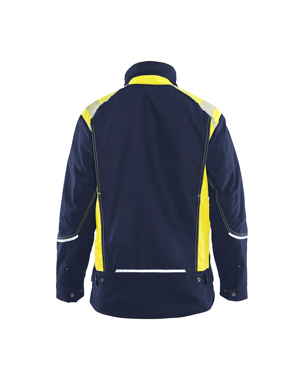 Blaklader Winter Jacket 4915 #colour_navy-blue-hi-vis-yellow