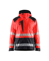 Blaklader Shell Jacket Hi-Vis 4435 #colour_red-hi-vis-black