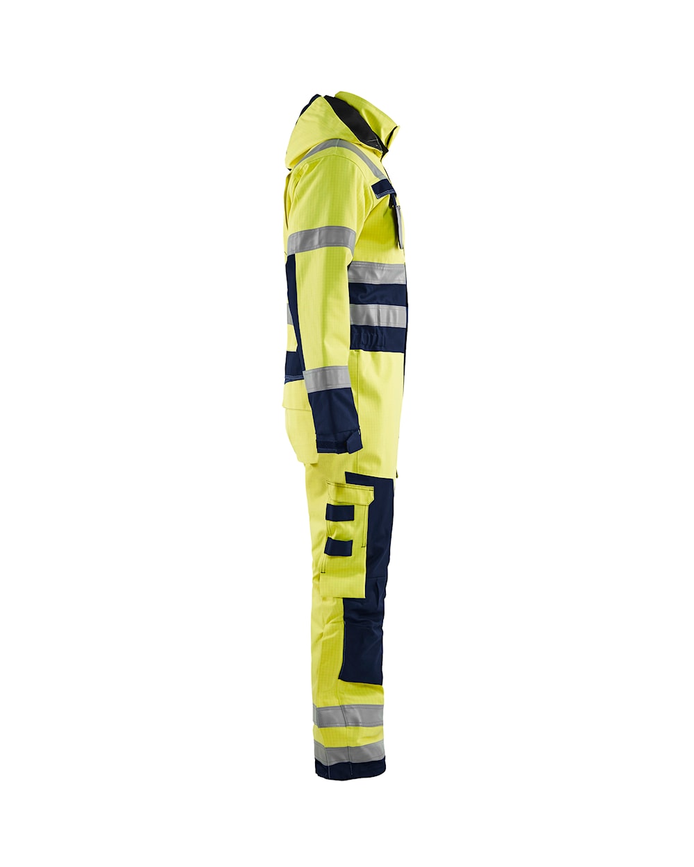 Blaklader Multinorm Winter Overall 6368 #colour_hi-vis-yellow-navy-blue