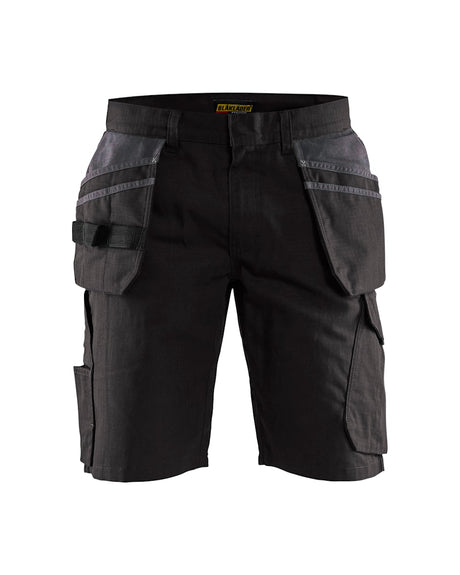 Blaklader Service Shorts with Nailpockets 1494 #colour_black-dark-grey