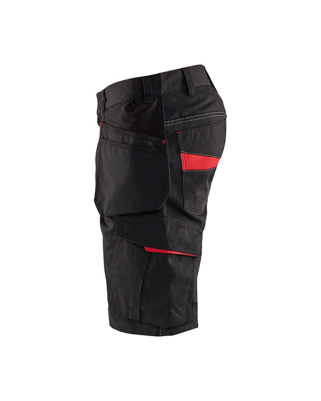 Blaklader Service Shorts with Nailpockets 1494 #colour_black-red