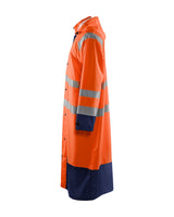 Blaklader Rain Coat Hi-Vis Level 1 4325 #colour_orange-navy-blue