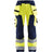 Blaklader Women's Hi-Vis Trousers 7156 #colour_hi-vis-yellow-navy-blue