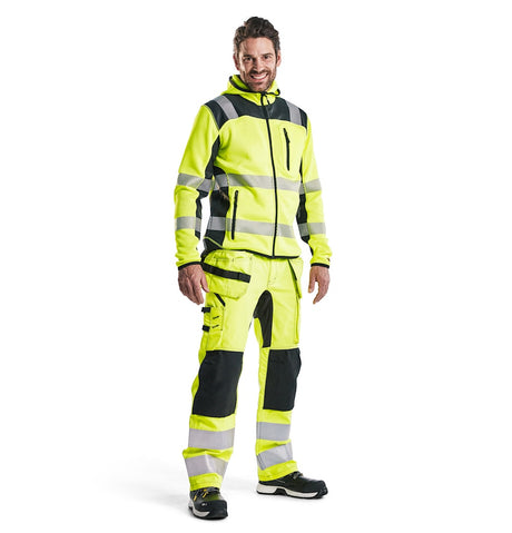 Blaklader Knitted Hi-Vis Jacket 4923 #colour_hi-vis-yellow-black