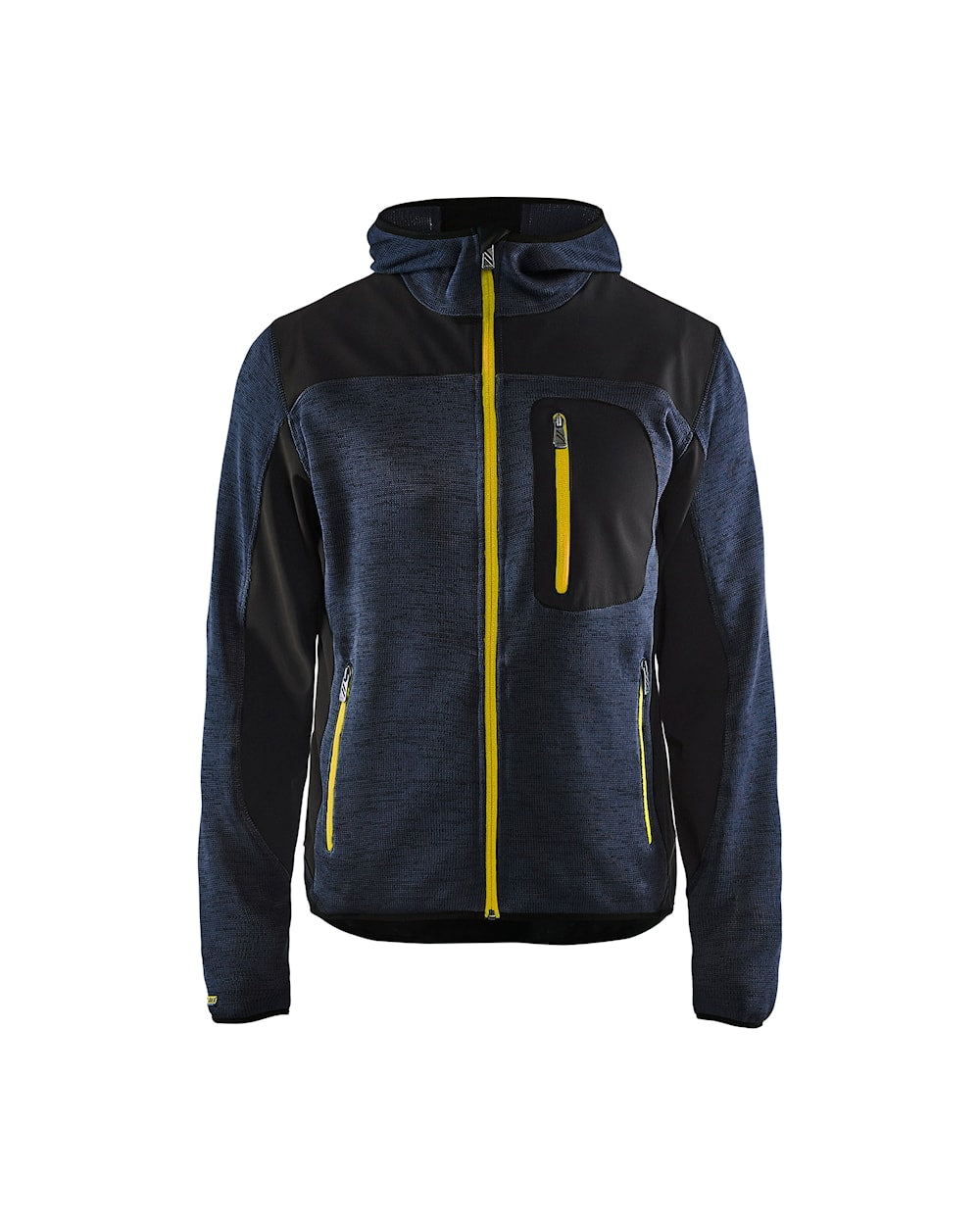 Blaklader Knitted Jacket 4930 #colour_dark-navy-yellow