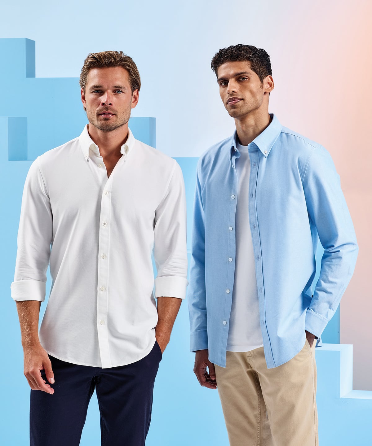 Asquith & Fox AQ039 Men’s Cotton Long Sleeve Oxford Shirt