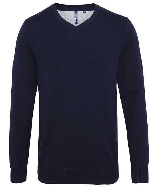 Asquith & Fox Men's Cotton Blend V-Neck Sweater