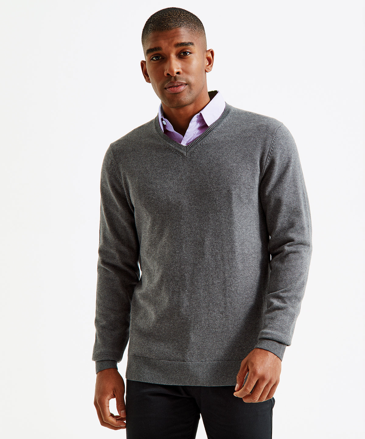 Asquith & Fox Men's Cotton Blend V-Neck Sweater