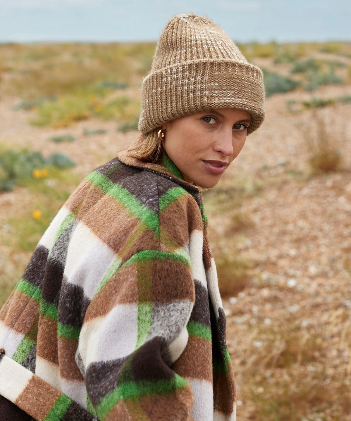 Beechfield B330R Chunky Knit Reverse Patch Beanie